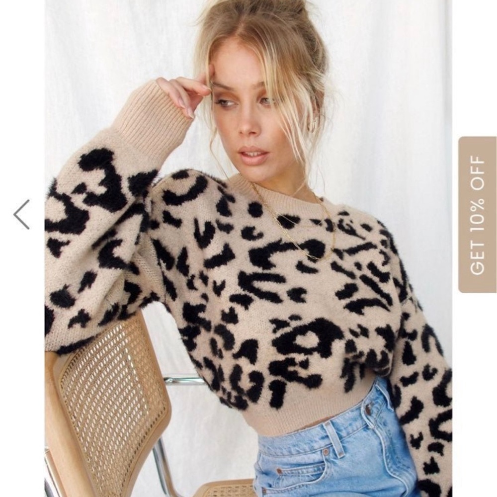 12th tribe leopard sweater